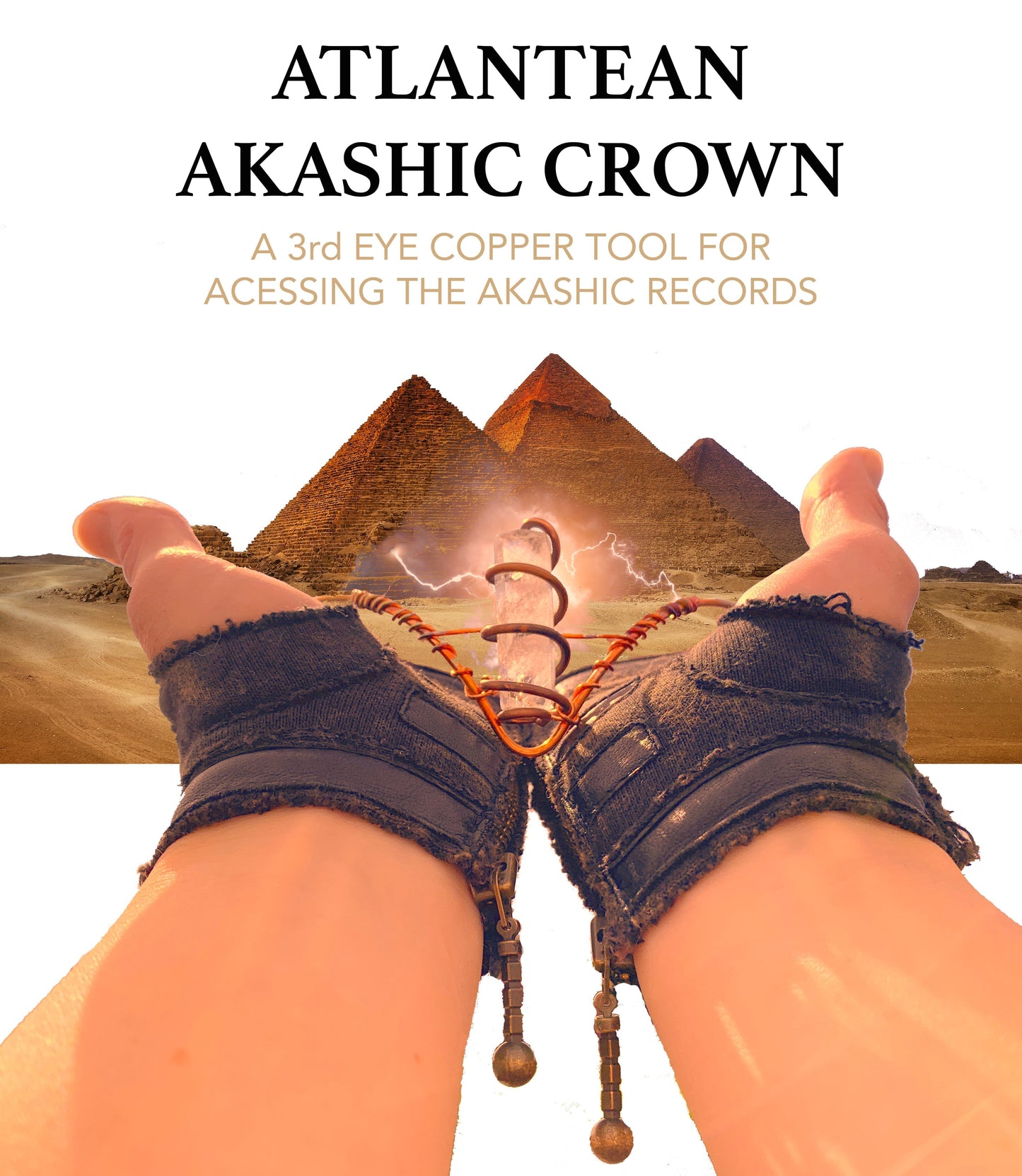 Atlantean 3rd Eye Akashic Copper Crown | AMETHYST 006