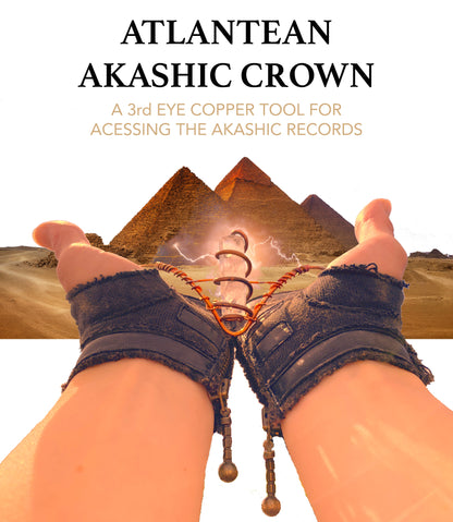 Atlantean 3rd Eye Akashic Copper Crown | AMETHYST 001