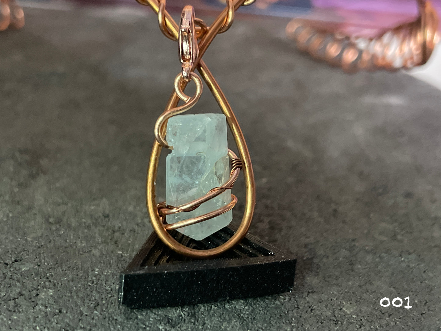 AQUAMARINE | gem beads | 3rd Eye Lemurian Copper Circlet