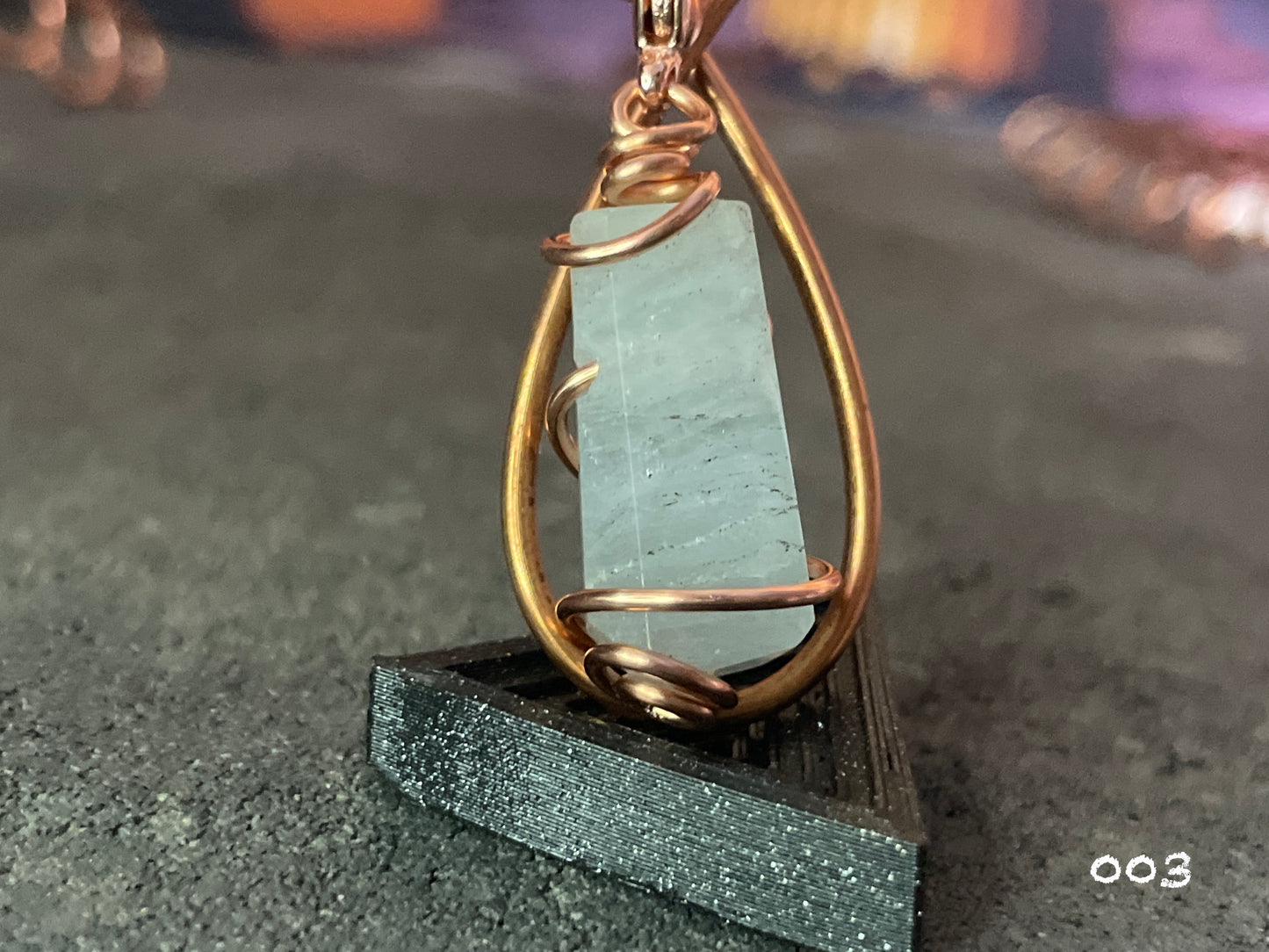 AQUAMARINE | gem beads | 3rd Eye Lemurian Copper Circlet