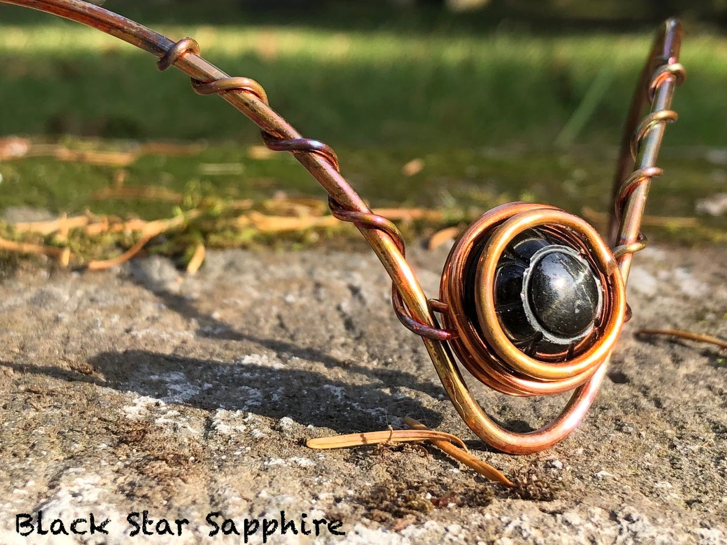 BLACK STAR SAPPHIRE | Atlantean Akashic 3rd Eye Copper Crown