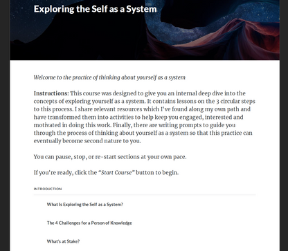 Exploring the Self as a System | e-course